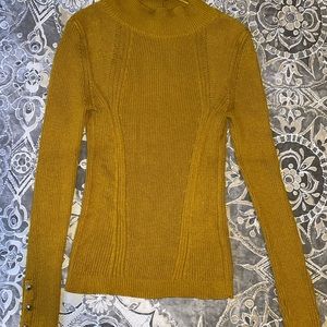 Topshop Petite Mustard Top